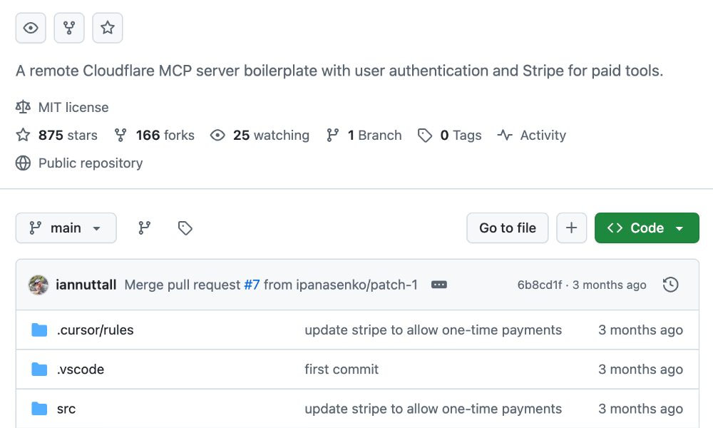 MCP Boilerplate server setup interface