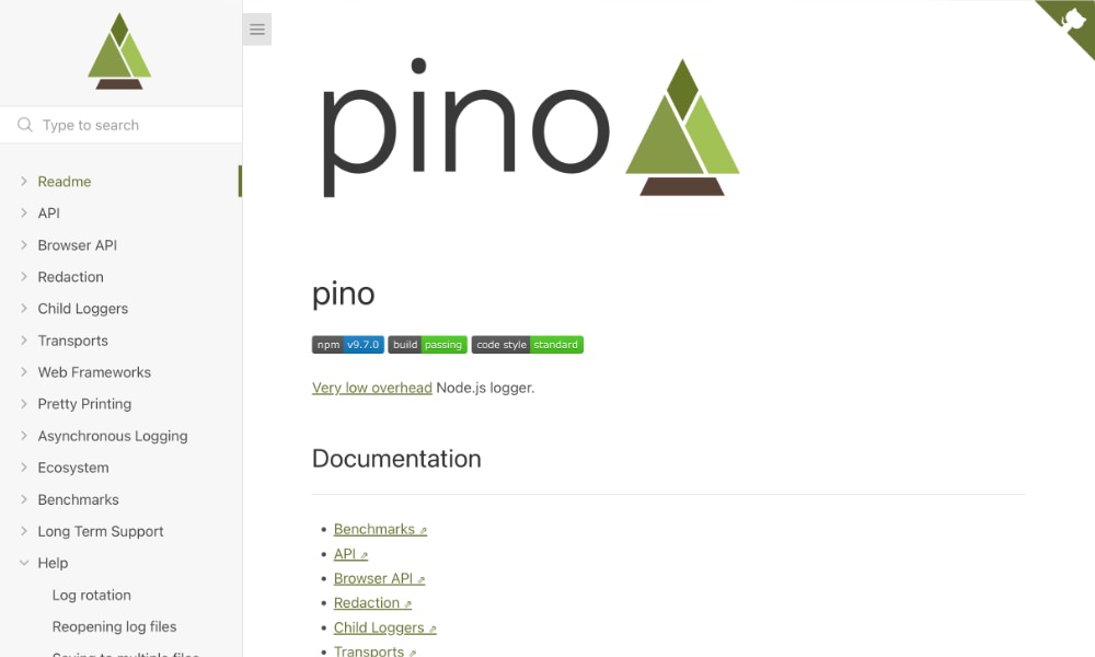 Pino Node.js logging library demo