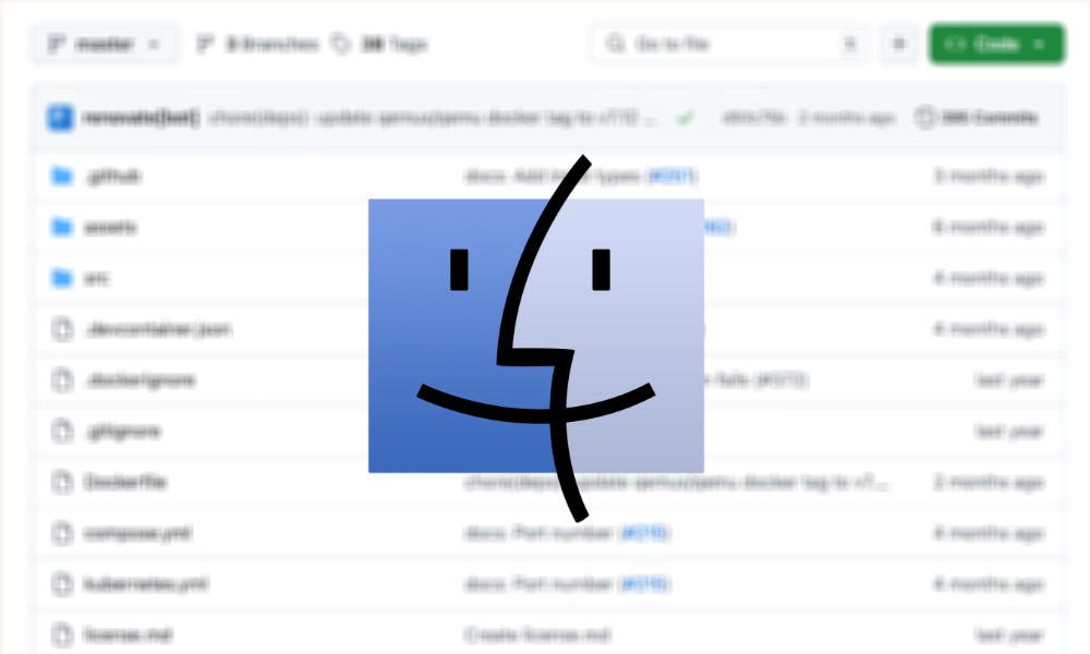 Docker macOS virtual machine interface