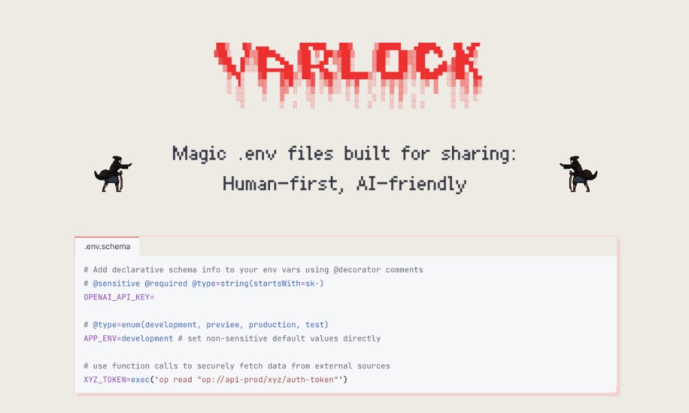Varlock environment variable management utility