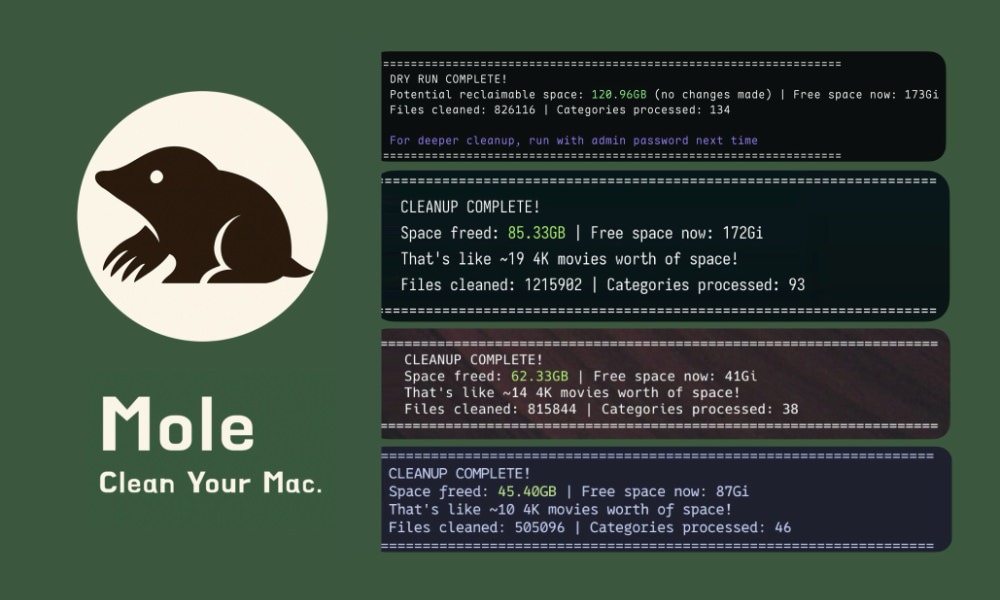 Mole Mac cleanup utility