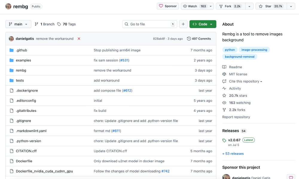 Rembg background removal utility